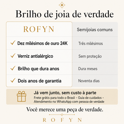 Anel Dourado Aparador Cravejado de Zircônia